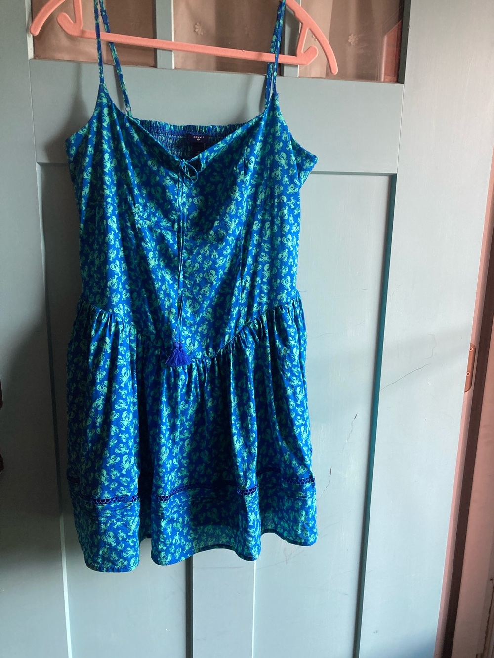 Roller Rabbit Blue & Green Floral Mini Dress